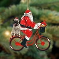 thumbnail image 6 of Creative Santa Cycling Shape Hanging Decor Christmas Style Handmade Acrylic Hanging Widget for Home, 6 of 8