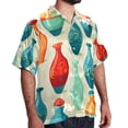 thumbnail image 2 of Bowling Men's Poplin Shirt, Casual Short Sleeve Printed Button Down Summer Beach Unisex Shirts, 2 of 6