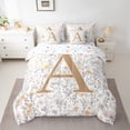 thumbnail image 2 of Homewish Letter A Monogrammed 7-Piece Twin Bedding Sets,Retro Rustic Flower Bedding Comforter Set,Countryside Plant Sheet Sets For Child,Microfiber Room Decorative Reversible, 2 of 8