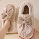 thumbnail image 3 of Xucatan Women's Plush Fuzzy Slippers with Bow, Non-Slip Indoor Outdoor House Shoes, Warm Cozy Winter Slippers for Women with Closed Back Gift, 3 of 4