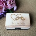 thumbnail image 4 of KODORIA Wedding Ring Box Wooden Engagement Ring Bearer Box Holder - Mr & Mrs Bird, 4 of 4