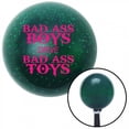 thumbnail image 1 of American Shifter  Pink Bad Ass Boys Drive Bad Ass Toys Green Metal Flake Shift Knob with M16 x 1.5 Insert, 1 of 1