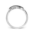 thumbnail image 3 of 1/10 Carat (Ctw) Black & White Diamond Heart Promise Ring in 14K White Gold for Women, 3 of 5