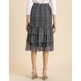 thumbnail image 4 of Moomaya Printed Layered Skirt For Women, Elastic Waist, Tiered Chiffon Midi Skirt, 4 of 8