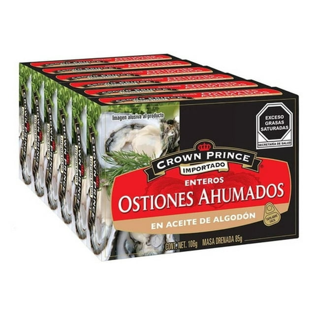 Ostiones Ahumados Enteros Crown Prince 6 De 106g Crown Prince Original