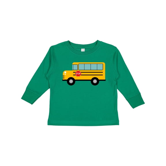 Inktastic School Bus Boys or Girls Long Sleeve Toddler T-Shirt