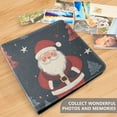 thumbnail image 4 of FORMRS 3 Ring Photo Album 4"x6" Self Adhesive Large Capacity PU Leather Cover, Blue Christmas Santa, 4 of 8