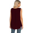 thumbnail image 4 of Camiseta sin mangas de gasa de verano cuello redondo blusa sin mangas de verano corte suelto plisado al frente para exteriores ANGGREK  Otros, 4 of 6