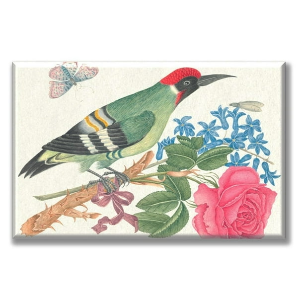 Cuadro Canva Pixtreats listo para Colgar tipo Galería Acuarela Pájaro Carpintero 40X60 cm