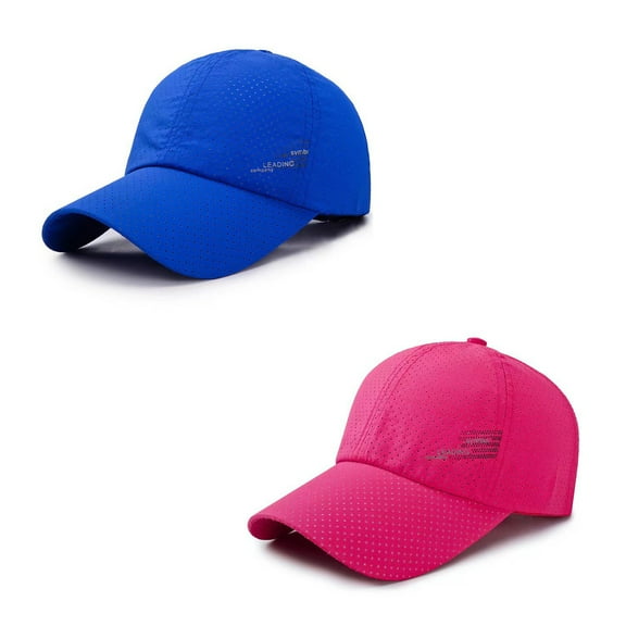 2Pcs Outdoor Quick Dry Baseball Cap with Long Bill,UPF 50 Sun Hats for Men and Women