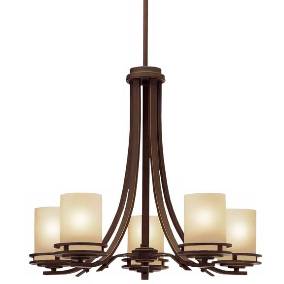1672OZ Kichler Lighting Hendrik - 5 light Chandelier - with Soft Contemporary inspirations - 21.5 inches tall by 24.5 inches wide-Olde Bronze Finish
