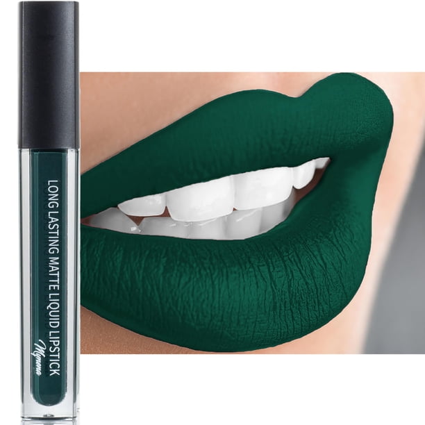 Lápiz labial líquido mate Mynena Jocelyne Green de larga duración