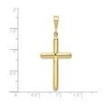 thumbnail image 3 of 10k Yellow Gold Minimalist Cross Pendant Necklace for Men and Women with Polished Finish Religious Jewelry for Daily Wear and Timeless Spiritual Style, 3 of 6
