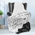 thumbnail image 4 of Wording Soft Flannel Fleece Throw Blanket, Sketchy Mountains Hand Writing Style Letters Purpose Determination Success, Cozy Plush for Indoor and Outdoor Use, 70" x 90", Black White, by Ambesonne, 4 of 5