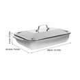thumbnail image 2 of FUEENIRVA 1Jgo Para Vapor Y Asar De Acero Inoxidable Rectangular Para Cocina Interior Con Duradero, 2 of 8