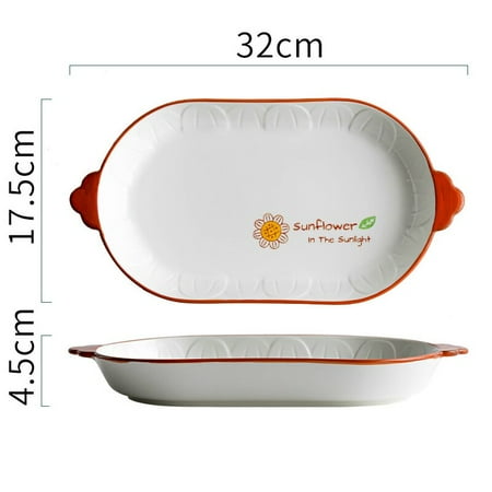 

Kitchen Dishes Set Household Sunflower Tableware Creative Sunflower Bowls and Plates Dinner Plates Bowl Dish Soup Tableware
