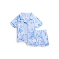 thumbnail image 2 of Joyspun Toddler Mommy and Me Notch Collar Top and Shorts Family Matching Pajama Set, Sizes 2T-5T, 2 of 5