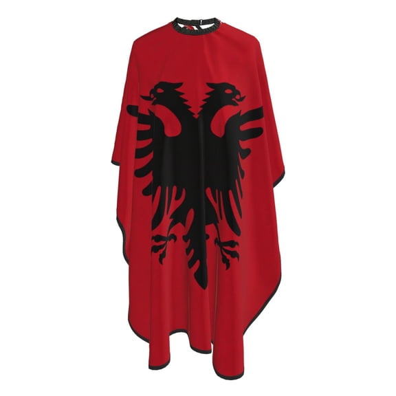Albania Flag Barber Salon Hair Cutting Cape with Adjustable Closure Hairdressing Haircut Capes 55x66 In