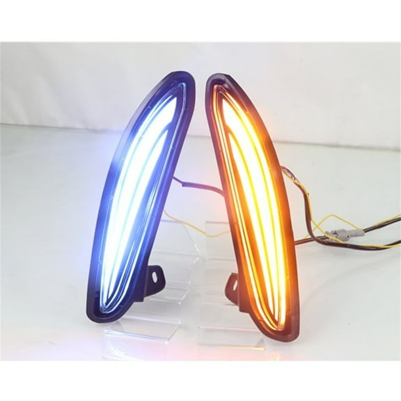 2Pcs Front LED Daytime Running Lights 3-Color For Toyota Venza Harrier 2021-2022