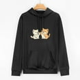 thumbnail image 2 of JEUXUS Rock Paper Scissors Hand Game Cute Paw Funny Cat T-Shirt Long-sleeved Hoodie, 2 of 4