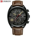 thumbnail image 3 of Curren Chronograph Fashion Men's Watches Luxury Leather Business Quartz Watch Men Military Sport Wrist Watch Relogio Masculino - Quartz Wristwatches, 3 of 6