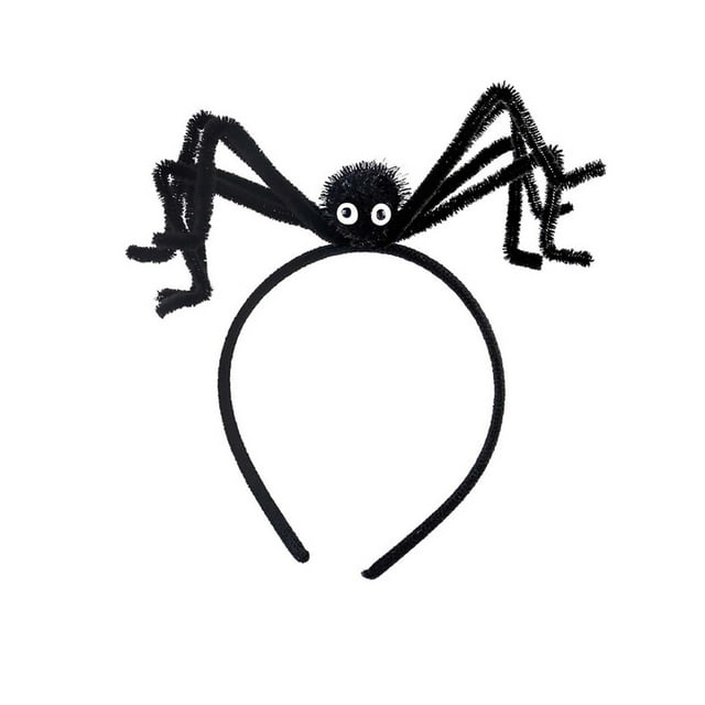 pstuiky Diademas espeluznantes para Halloween fiestas navideñas bailes de graduación disfraces cabeza de araña botones accesorios para el cabello