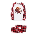 thumbnail image 3 of Odeerbi Christmas Pajamas for Family Holiday Long Sleeve Family Christmas Pajamas Matching Sets Mom Christmas Plaid Printed Blouse Tops + Pants Sleepwear Family Matching PJs Set Red, 3 of 6