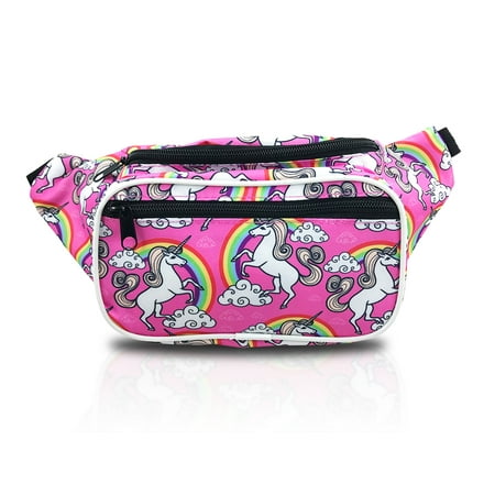 Nine80something Rainbow Unicorn Designer Pack Waist Bag Rainbow Unicorn Designer Pack Waist Bag Pink