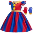 thumbnail image 4 of Disfraz de Halloween para niños, traje de payaso, Pomni, el increíble circo Digital, actuación, fantasía, Carnaval, fiesta de disfraces, 4 of 5