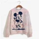 thumbnail image 3 of Sudadera con estampado de Minnie Mouse de Disney para mujer, suéter de cuello redondo para primavera y otoño, ropa holgada coreana, estilo retro Harajuku coreano, 3 of 5