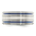 thumbnail image 4 of Edward Mirell Titanium w/Argentium Sterling Silver Anodized 10mm Band, 4 of 7