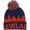 Navy/Red Skyline, variant on Cleveland Adult Size Winter Knit Beanie Hats (Red/Navy Skyline)