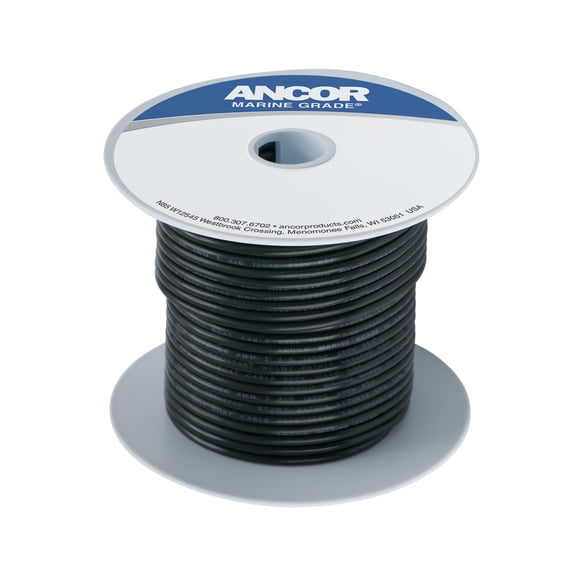 Ancor Black 18 AWG Tinned Copper Wire - 100' [100010]