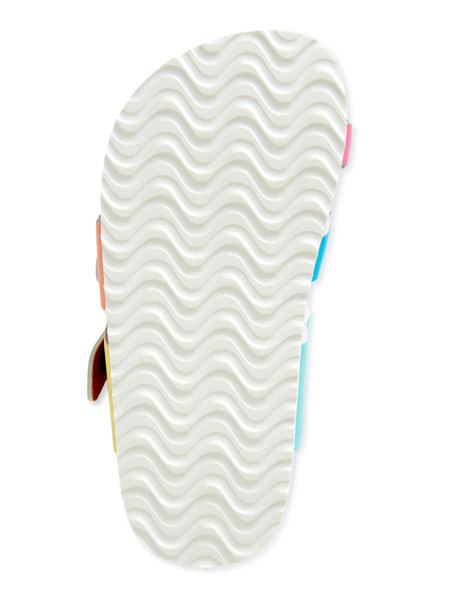 Wonder Nation Toddler Girls Colorblock Toe Post Back-Strap Footbed Sandals