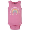 thumbnail image 4 of Gerber Baby Girls Tank Onesies Brand Bodysuits, 4-Pack, 4 of 11