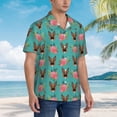 thumbnail image 6 of German Shepherd Florals Men'S 3d Print Casual Button Down Shirts, Novelty Hawaiian Short Sleeves M, 6 of 7