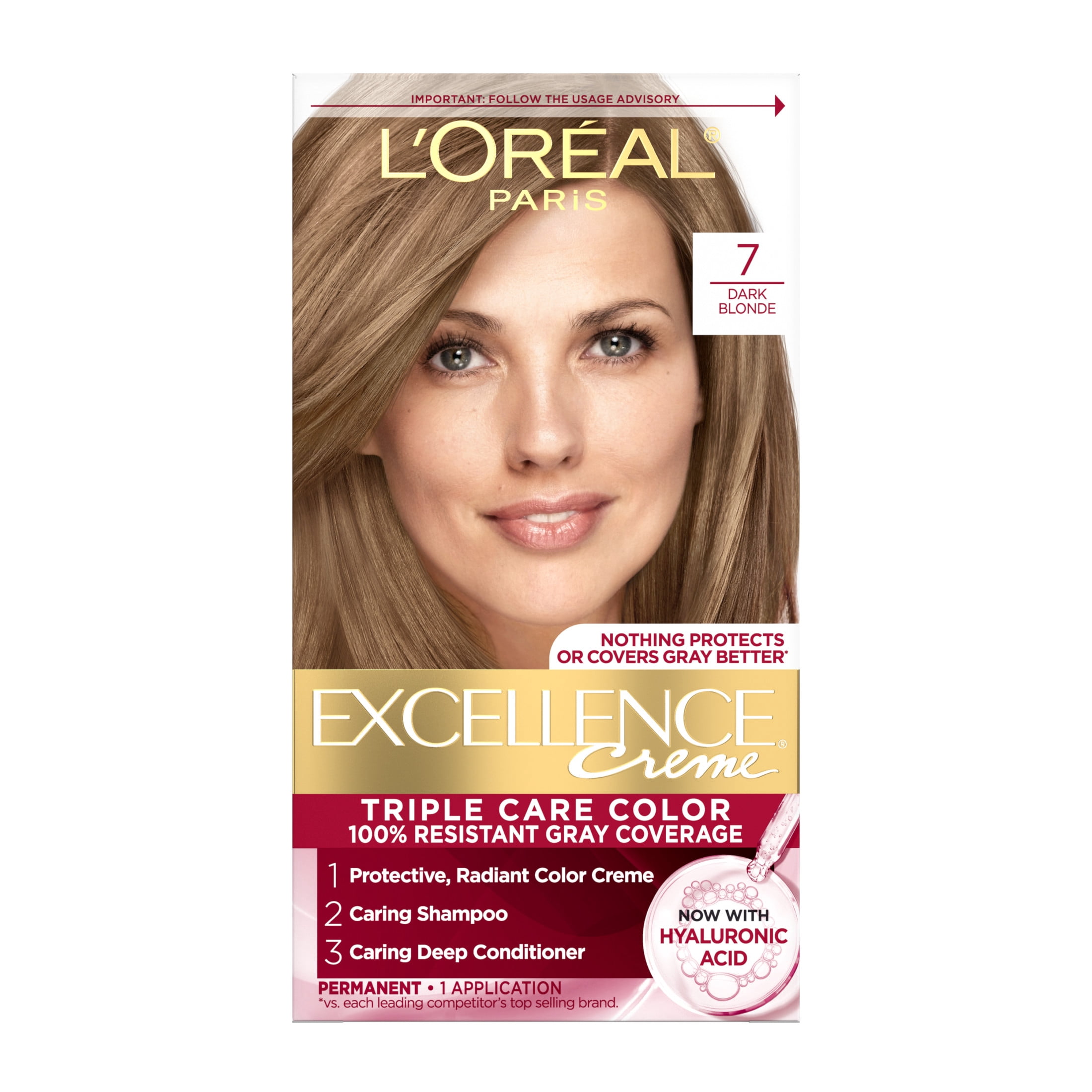 L'Oreal Paris Excellence Creme Permanent Hair Color 7 Dark Blonde