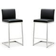 thumbnail image 3 of Parma Black Stainless Steel Counter Stool - Set of 2, 3 of 5