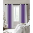 thumbnail image 3 of Fsddascl Purple Ombre Blackout Curtains for Bedroom/Living Room, Thermal Insulated Kitchen Curtains, Farmhouse Modern Art Grommet Darkening Window Treatment Drapes 42"x45"x2, 3 of 8