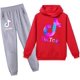 thumbnail image 1 of Tik Tok Pullover Hoodie Set Casual novedad sudadera 2 piezas moda Tik Tok ropa para niñas niños Adepaton WRMH-138-88, 1 of 5