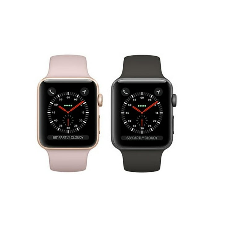 Restored Apple Watch Series 3 42mm GPS - Gold - Pink Sport Band