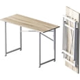 thumbnail image 3 of Folding Computer Desk inch Writing Gaming Computer Camping Desk  No Assembly Required Home Office Table  Mahogany, 3 of 6