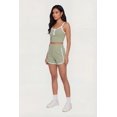 thumbnail image 2 of Women's Contrast Piping Ribbed Dolphin Shorts, 2 of 4