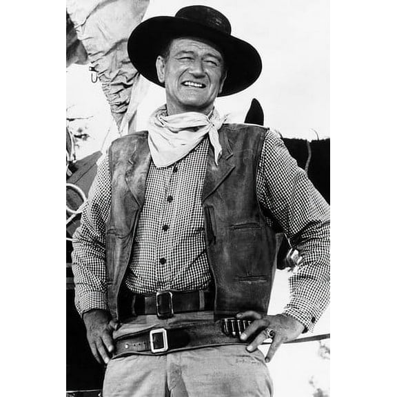 John Wayne The Commancheros B&W 24X36 Poster