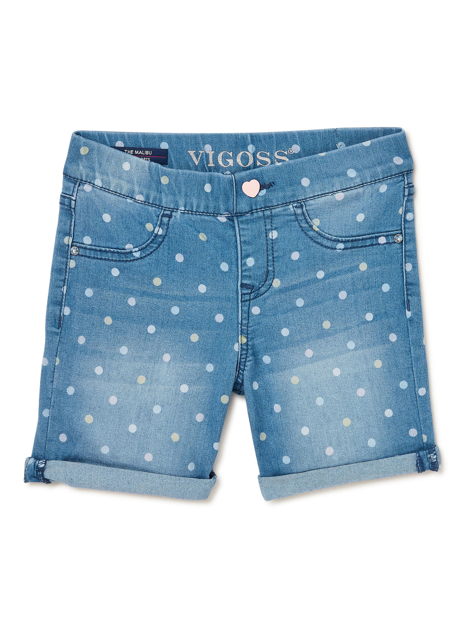Vigoss Girls Polka Dot Rolled Cuff Mid 