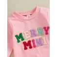 thumbnail image 6 of Newborn Baby Christmas Long Sleeve Rompers 3M 6M 12M 18M Newborn Casual Fuzzy Letter Round Neck Bodysuit Infant Loose Fit Jumpsuits, 6 of 9
