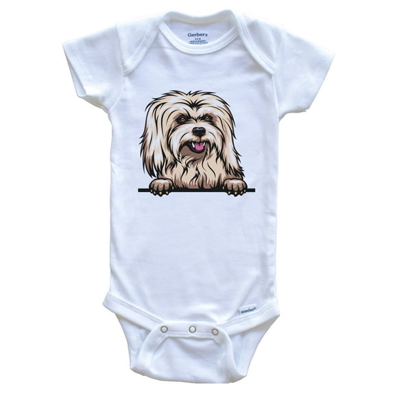 Coton de Tulear Dog Breed Cute Baby Bodysuit, 0-3 months white