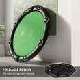 thumbnail image 3 of Soozier Poker Table Foldable 47" Round Casino Card Table for 8 Players with Cup Holders, Green, 3 of 9