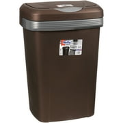 Hefty 12.1gal Premium Touch Top Trash Can, Bronze
