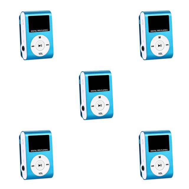 Sidaley Mini MP3 Player with LCD Screen Fashion Supporting Clip 3.5mm Card Portable Sports Music Audio TF Metal Interface Media Type2 NO2